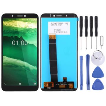 TFT LCD Screen for Nokia C1 with Digitizer Full Assembly - Black - 1