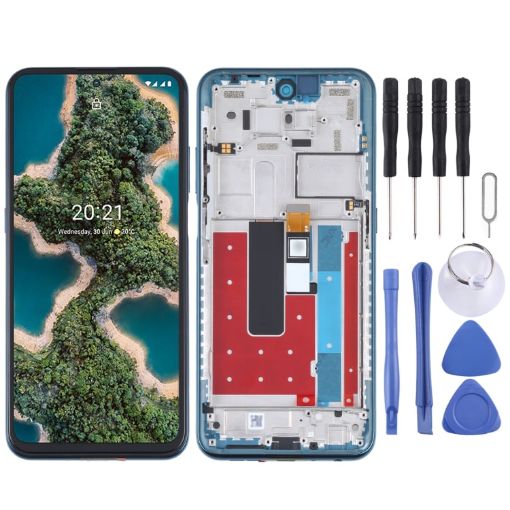 Nokia X20 TFT LCD Screen Digitizer Assembly with Frame (Blue) - 1