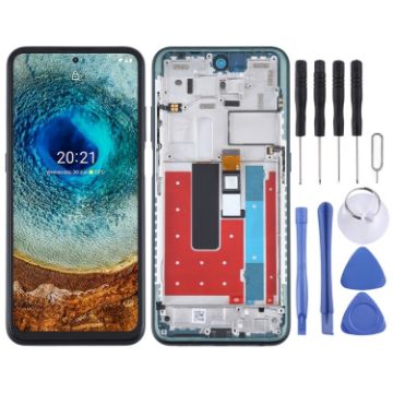 Nokia X10 TFT LCD Screen Digitizer Full Assembly with Frame (Green) - 1