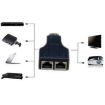 30m HDMI to Dual Port RJ45 Network Cable Extender Over Cat 5e/6 - 6