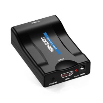 Mini MHL/HDMI to SCART Video Converter Scaler - Black - 1