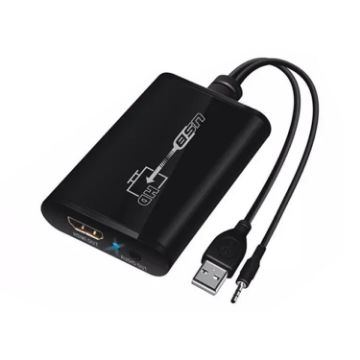 USB 3.0 to HDMI Converter for HDTV - Full HD 1080P - Black - 1