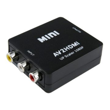 Picture of HOWEI HW-2105 Mini AV CVBS/L+R Audio to HDMI Converter Adapter, Support Scaler 1080P (Black)