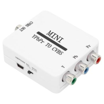 Picture of Mini YPBPR to CVBS Video Converter Component AV Adapter for TV/Projector/Monitor (White)