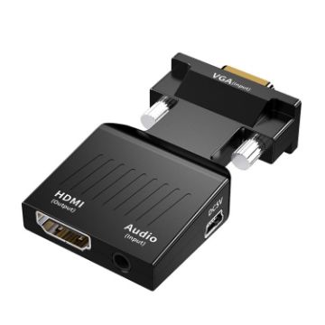 Picture of HW-2217 VGA to HDMI Converter With Audio Computer Host to HD Converter (Black)