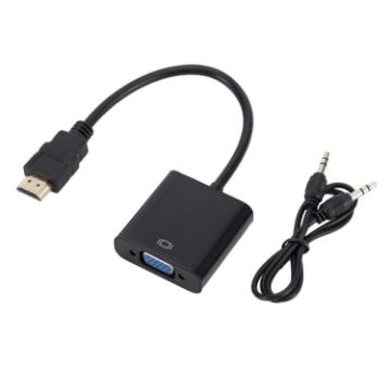 Picture of ZHQ008 HD HDMI To VGA Converter with Audio (Black)