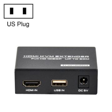 FJGEAR FJ-HKV50 HDMI+USB To KVM 1080P IP 50M Extender - US Plug - 1