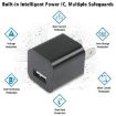 Dark Blue US Plug USB Charger - 4