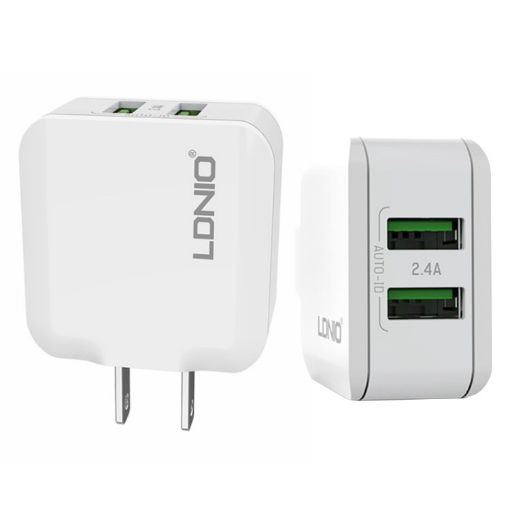 LDNIO A2201 Dual USB Charger with Type-C Cable - 1