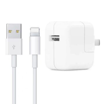 Picture of 12W USB Charger + USB to 8 Pin Data Cable for iPad/iPhone/iPod Series, US Plug