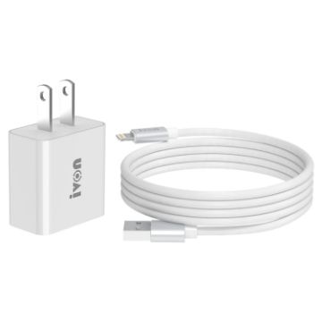 IVON AD-35 2 in 1 Travel Charger + 1m USB Data Cable Set - 1