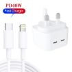 SDC-40W Dual PD USB-C Charger with 1.5m Cable, UK Plug - 2