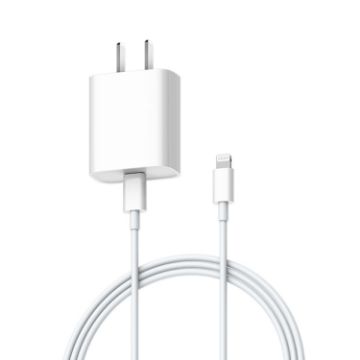 Xiaomi 20W MFi USB-C Charger with 8 Pin Cable - US Plug (White) - 1