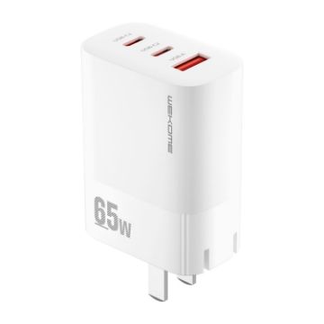Picture of WK WP-U145 65w Power Series USB+Dual USB-C/Type-C Port Gallium Nitride Charger, Specification:CN Plug (White)
