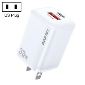 Picture of WK WP-U140 33W Power Series USB+USB-C/Type-C Fast Charger, Specifications: US Plug (White)