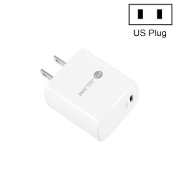 Picture of PD11 Mini Single Port PD3.0 USB-C/Type-C 20W Fast Charger for iPhone/iPad Series, US Plug (White)