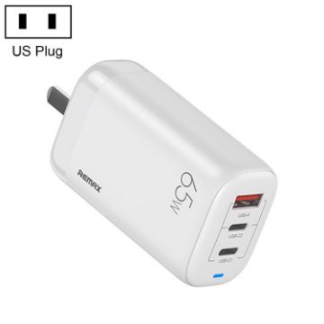 Picture of REMAX RP-U55 Territory Series 65W USB+Dual USB-C/Type-C Interface Fast Charger, Specification:US Plug (White)