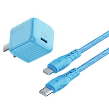 Picture of WK WP-U139i 20W Color Candy Series USB-C/Type-C Fast Charger Set (Blue)