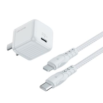 Picture of WK WP-U139i 20W Color Candy Series USB-C/Type-C Fast Charger Set (White)