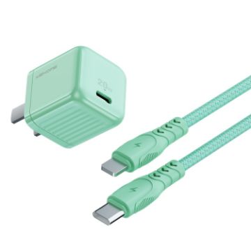 Picture of WK WP-U139i 20W Color Candy Series USB-C/Type-C Fast Charger Set (Green)