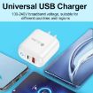 Picture of PD04 PD20W Type-C + QC18W USB Mobile Phone Charger with LED Indicator, UK Plug (White)
