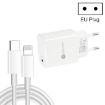 Picture of PD11 Single PD3.0 USB-C/Type-C 20W Fast Charger with 1m Type-C to 8 Pin Data Cable, EU Plug (White)