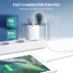 Picture of PD11 Single PD3.0 USB-C/Type-C 20W Fast Charger with 1m Type-C to 8 Pin Data Cable, EU Plug (White)