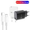 Picture of PD11 Single PD3.0 USB-C/Type-C 20W Fast Charger with 1m Type-C to 8 Pin Data Cable, EU Plug (Black)