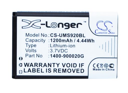 Unitech MS920 Battery (p/n 1400-900020G) Replacement - 1