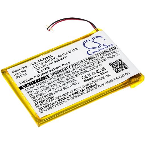 Sony NWZ-S738F NWZ-A829 Battery (p/n 1-756-702-11/12) - 1