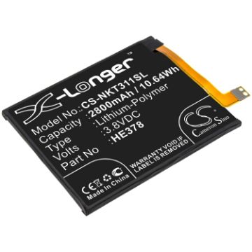 Nokia TA1141 TA1140 3.1A Battery (p/n HE378) Replacement - 1