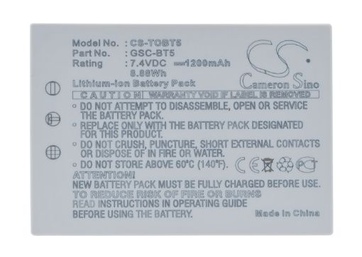 Picture of Battery for Toshiba Gigashot GSC-R60AU Gigashot GSC-R60 Gigashot GSC-R30AU Gigashot GSC-R30 (p/n BSC-BT5 GSC-BT5)