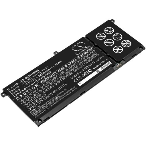 Dell Latitude 15 3510 Inspiron 15 7506 2-in-1 Battery 9077G H5CKD - 1
