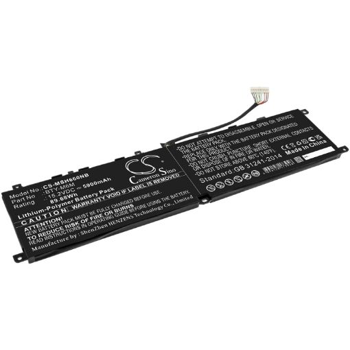 Picture of Battery for Msi Ws66 10tmt-207us ms-16v2 ms-16v1 ms-1541 Gs66 Stealth 10ug Gs66 Stealth 10si Gs66 Stealth 10sgs-219es (p/n BTY-M6M)