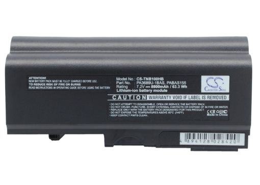 Toshiba Netbook Battery PA3689U-1BAS/1BRS for NB105/NB100 Models - 1
