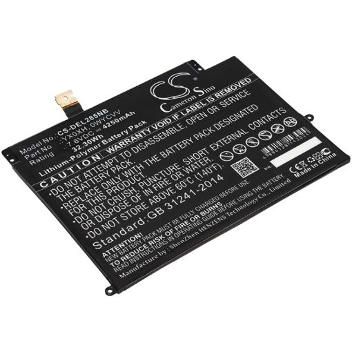 Dell Latitude 7285 Battery (p/n 0C668F 0WYCVV) - 1