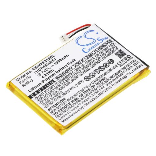 Picture of Battery for Verifone IPAY E335 IPAY E315 e335M e335 e315M e315 (p/n 1ICP45/42/61 BPK087-300)