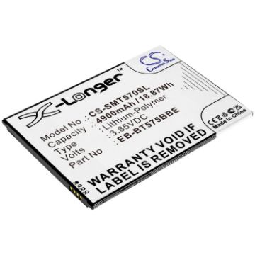 Picture of Battery for Samsung SM-T577 SM-T575N SM-T575 SM-T570 Galaxy Tab Active 3 8.0 2020 Galaxy Tab Active 3 8.0 (p/n EB-BT575BBE GH43-05039A)