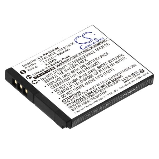 Battery for Panasonic RP-WFG20 Series (p/n 1588-8452 1INP5/35/36) - 1