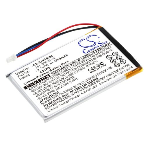 Replacement Battery for Garmin Nuvi 1695/1690T/1690 (361-00019-14) - 1