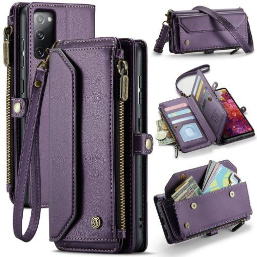 Samsung Galaxy S20 FE CaseMe C36 Zipper Wallet RFID Leather Phone Case - 1