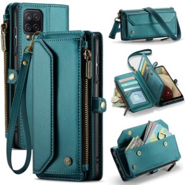 Samsung Galaxy A12 5G CaseMe C36 Wallet Case (Blue-green) - 1