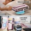 Samsung Galaxy S20 CaseMe C36 Pink Zipper Wallet RFID Leather Phone Case - 5