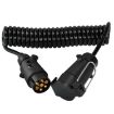 7 Core To 7 Pin Car Trailer Connector With 2m PU Spring Wire - 2
