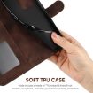 Sony Xperia 1 II Brown Leather Phone Case - Geometric Lines - 6