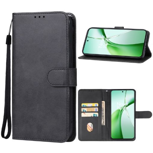 OnePlus Nord CE 4 Lite 5G Leather Phone Case - Black - 1
