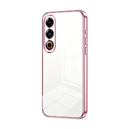 Meizu 21 Transparent Pink Phone Case - Fine Hole Plating - 1