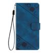 Blue Embossed Leather Phone Case for iPod Touch 7/6/5 - 3