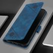 Blue Embossed Leather Phone Case for iPod Touch 7/6/5 - 6