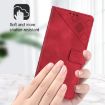 Oukitel C33 Red Leather Phone Case - Skin Feel Embossed - 4